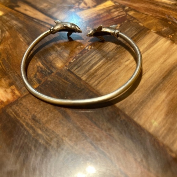 Sterling silver dolphin bangle - Picture 2 of 9